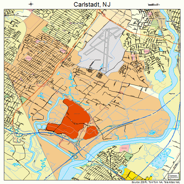 Carlstadt New Jersey Street Map 3410480