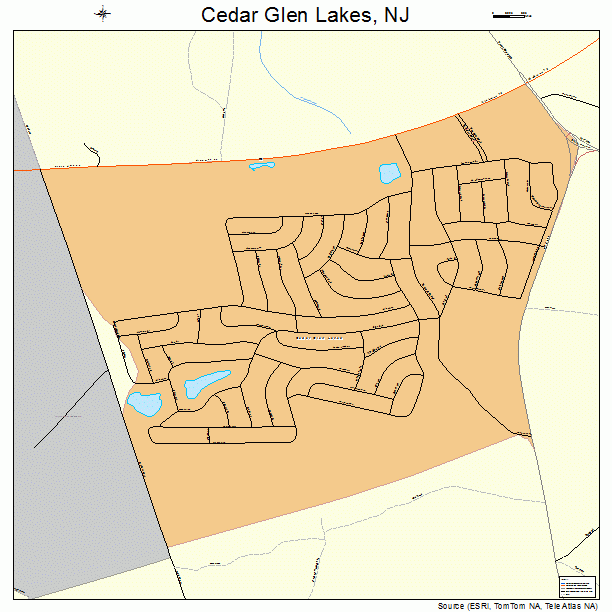 Cedar Glen Lakes, NJ street map