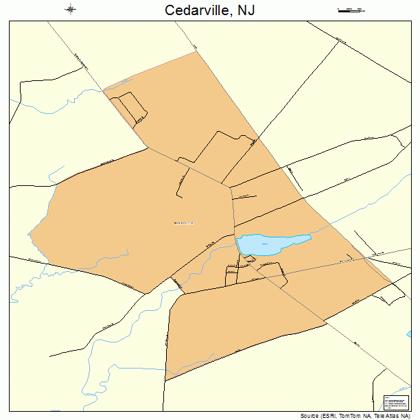 Cedarville, NJ street map
