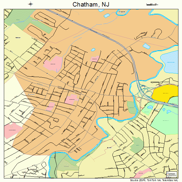 Chatham, NJ street map