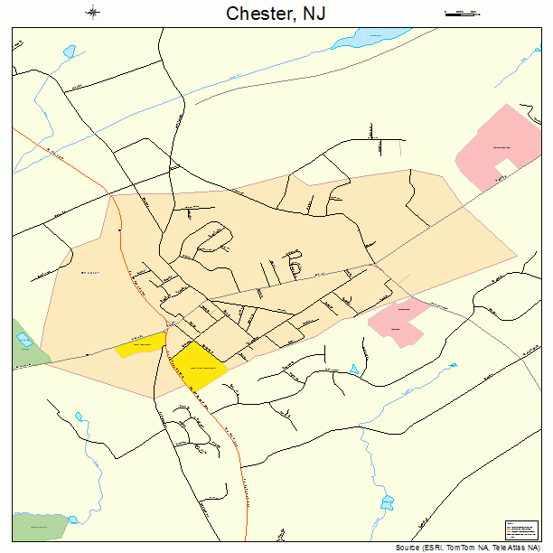 Chester, NJ street map