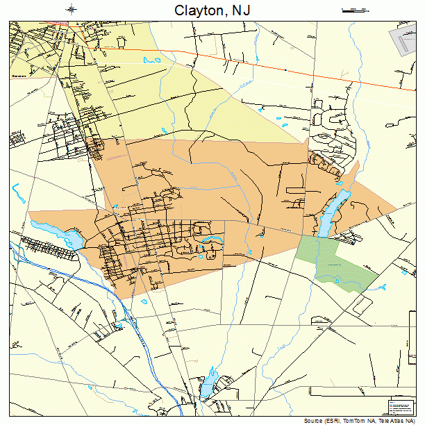 Clayton, NJ street map