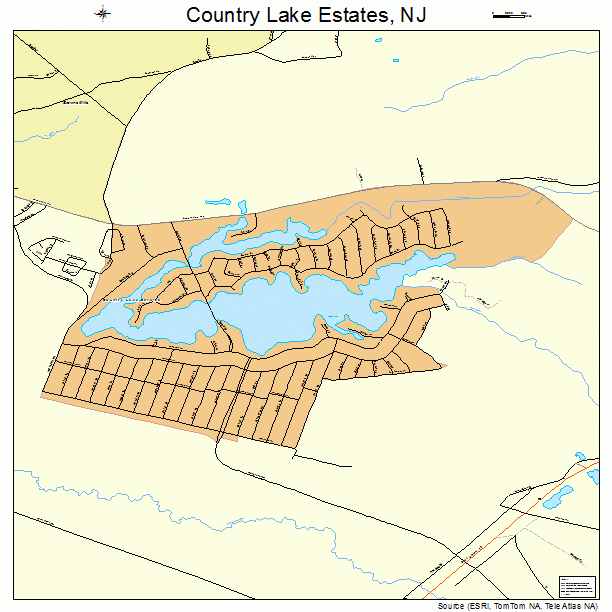 Country Lake Estates, NJ street map