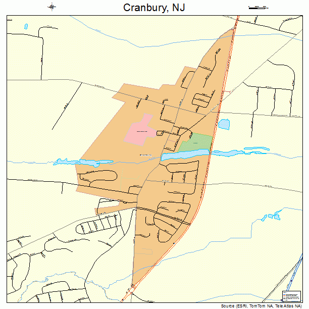 Cranbury, NJ street map