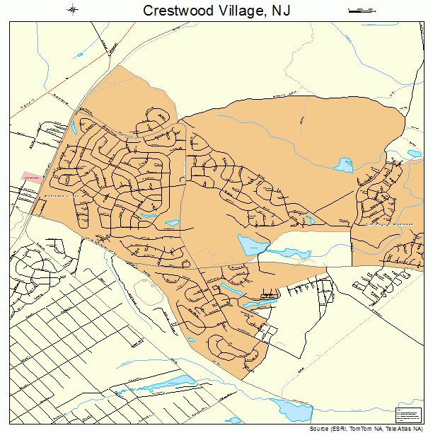 Crestwood Village, NJ street map