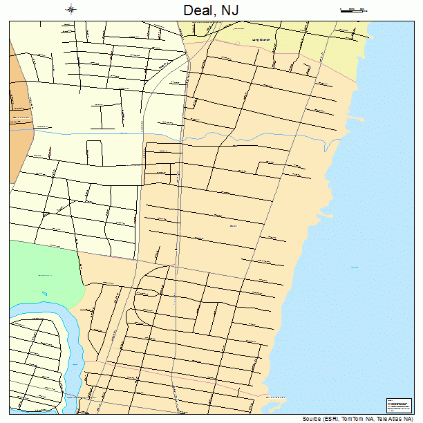 Deal, NJ street map