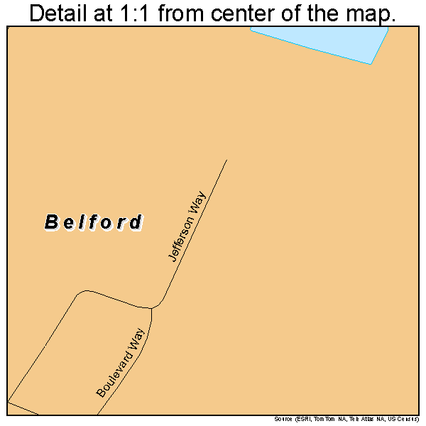 Belford, New Jersey road map detail