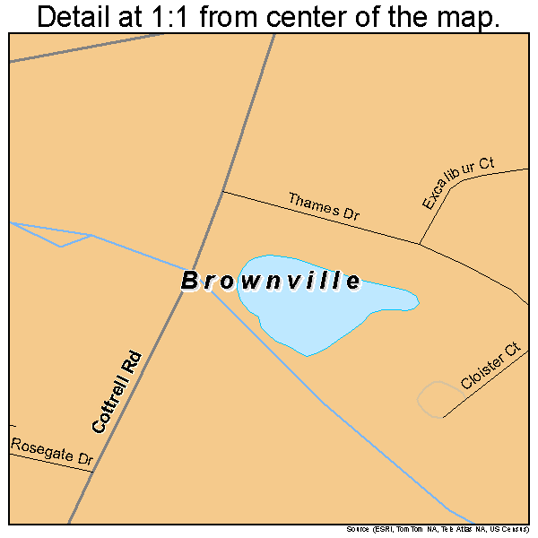 Brownville, New Jersey road map detail