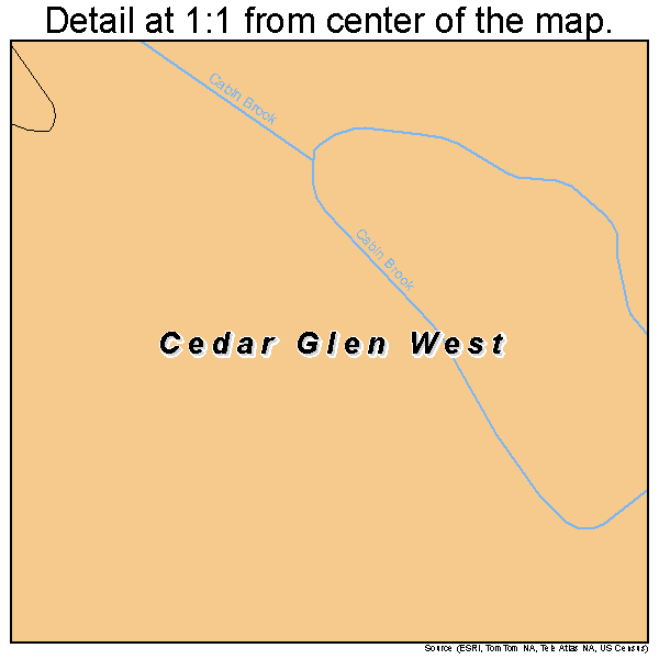 Cedar Glen West, New Jersey road map detail