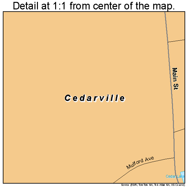 Cedarville, New Jersey road map detail