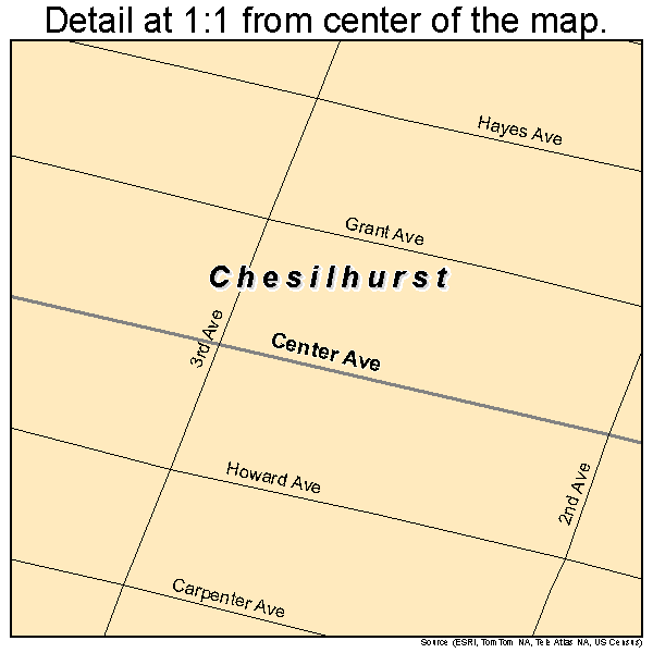 Chesilhurst, New Jersey road map detail