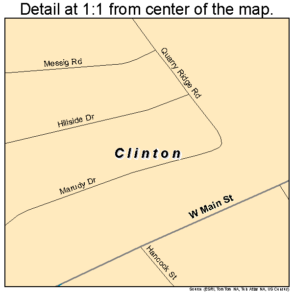 Clinton, New Jersey road map detail