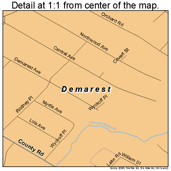 Demarest, New Jersey road map detail