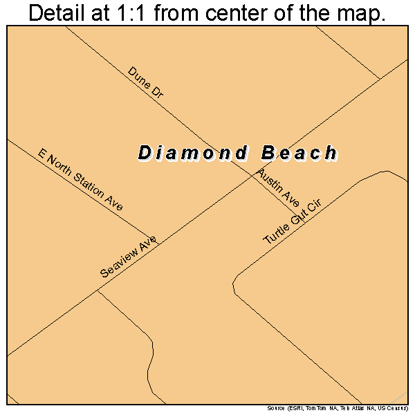 Diamond Beach, New Jersey road map detail