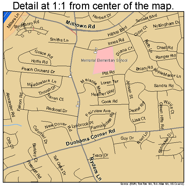 East Brunswick, New Jersey road map detail