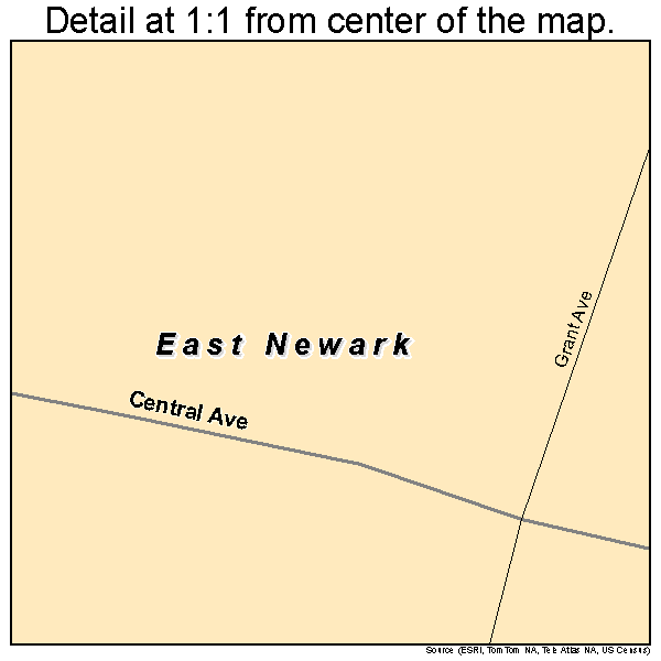 East Newark, New Jersey road map detail