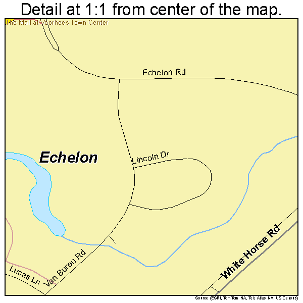 Echelon, New Jersey road map detail