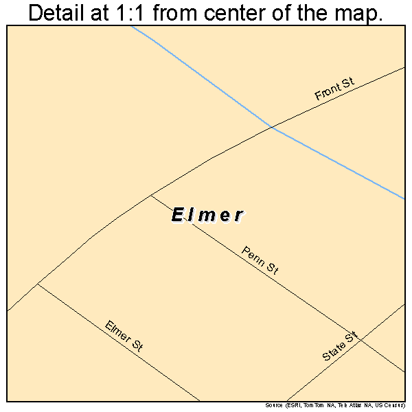 Elmer, New Jersey road map detail