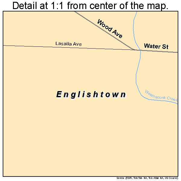 Englishtown, New Jersey road map detail