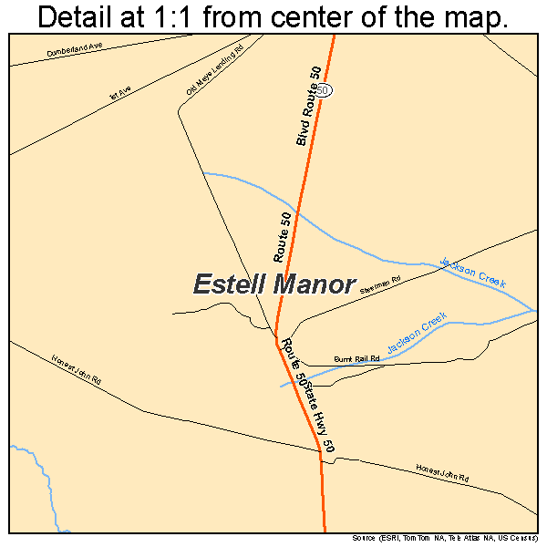 Estell Manor, New Jersey road map detail