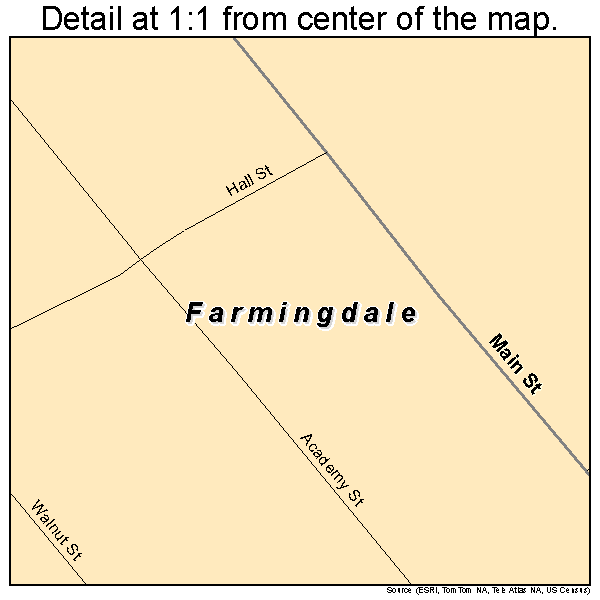 Farmingdale, New Jersey road map detail