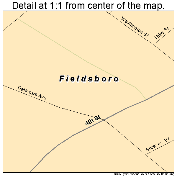 Fieldsboro, New Jersey road map detail