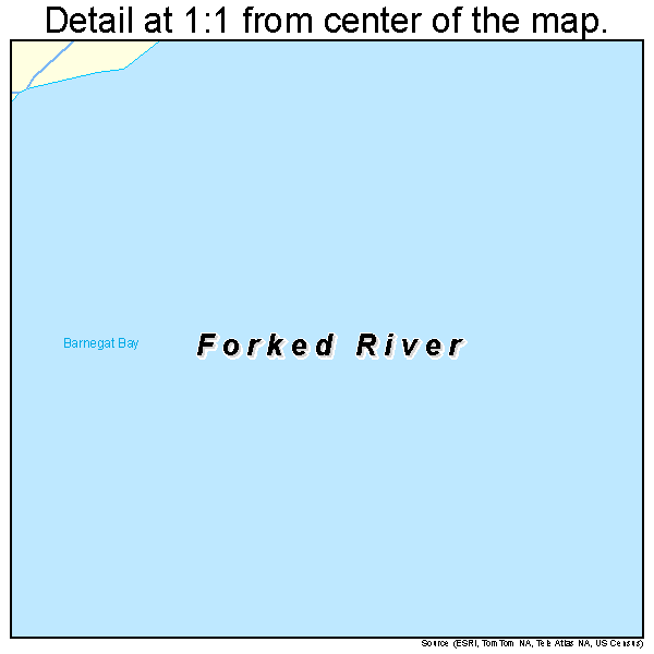 Forked River, New Jersey road map detail
