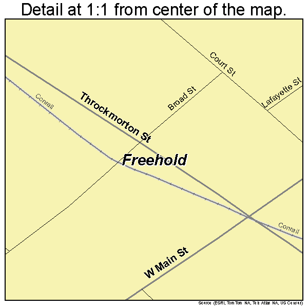 Freehold, New Jersey road map detail