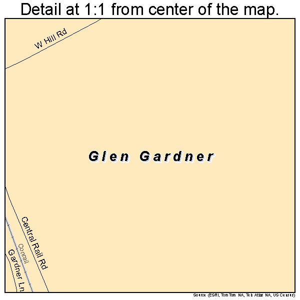 Glen Gardner, New Jersey road map detail