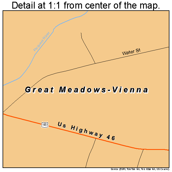 Great Meadows-Vienna, New Jersey road map detail