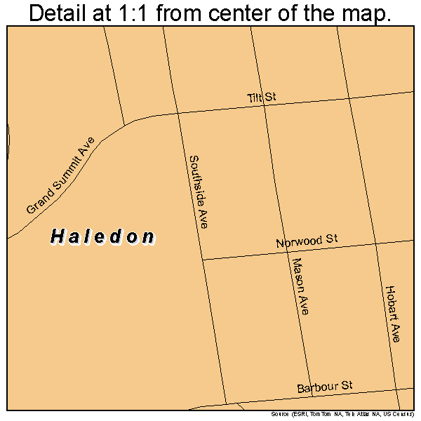 Haledon, New Jersey road map detail