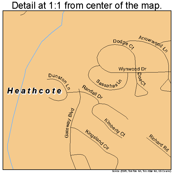 Heathcote, New Jersey road map detail
