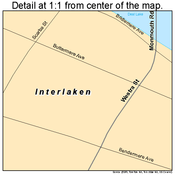 Interlaken, New Jersey road map detail