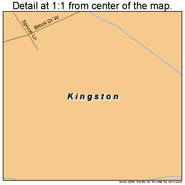 Kingston, New Jersey road map detail