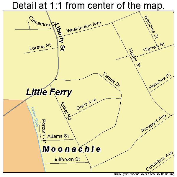 Little Ferry, New Jersey road map detail