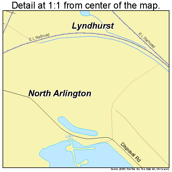 Lyndhurst, New Jersey road map detail
