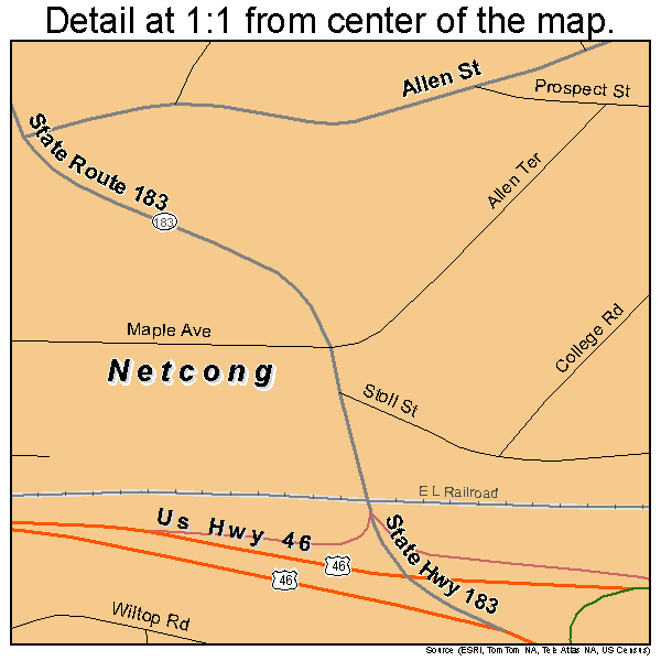 Netcong, New Jersey road map detail