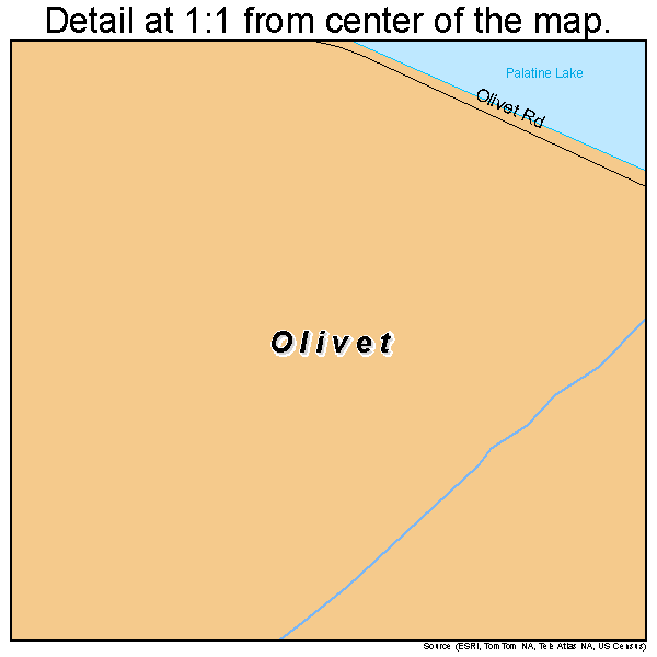 Olivet, New Jersey road map detail