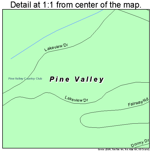 Pine Valley New Jersey Street Map 3458920