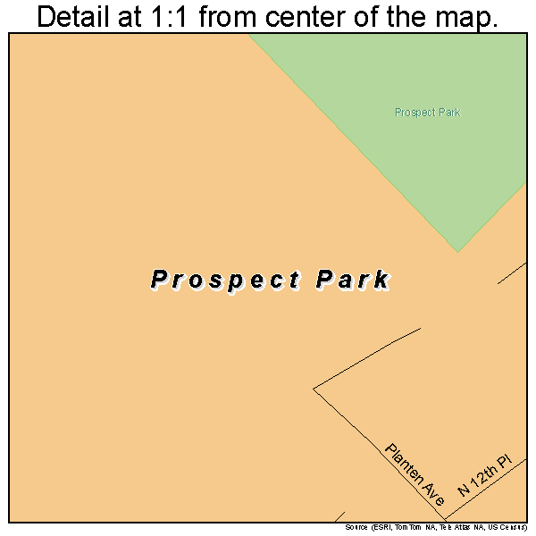 Prospect Park, New Jersey road map detail