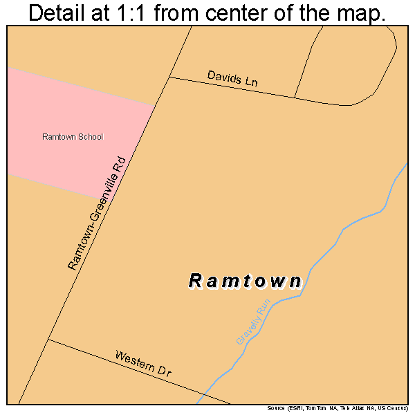 Ramtown, New Jersey road map detail