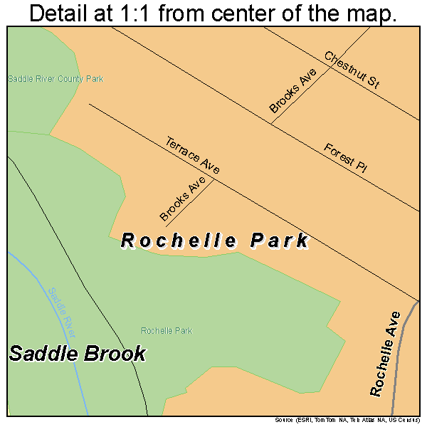 Rochelle Park, New Jersey road map detail