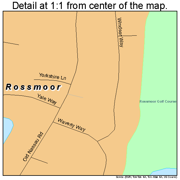 Rossmoor, New Jersey road map detail