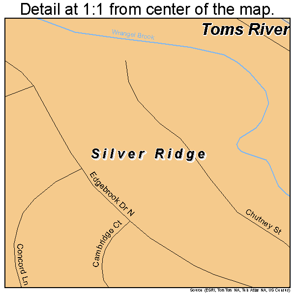 Silver Ridge, New Jersey road map detail