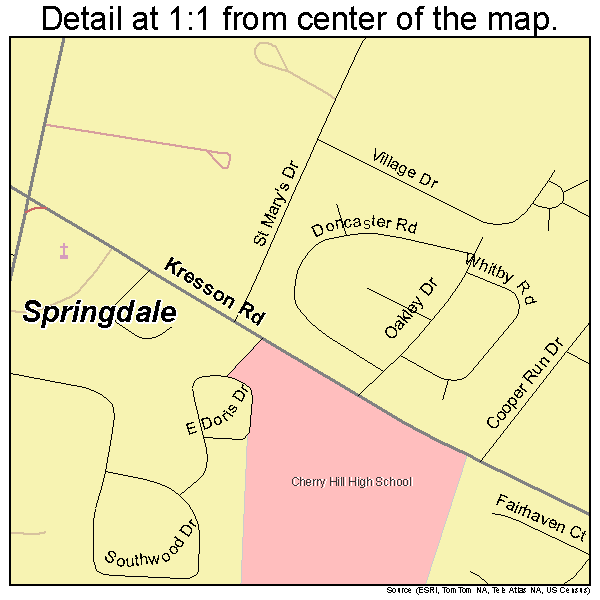 Springdale, New Jersey road map detail