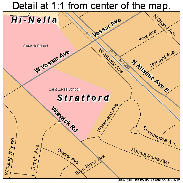 Stratford, New Jersey road map detail
