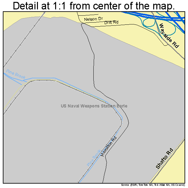 Tinton Falls, New Jersey road map detail