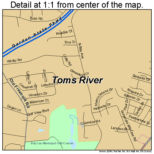 Toms River New Jersey Street Map 3473110