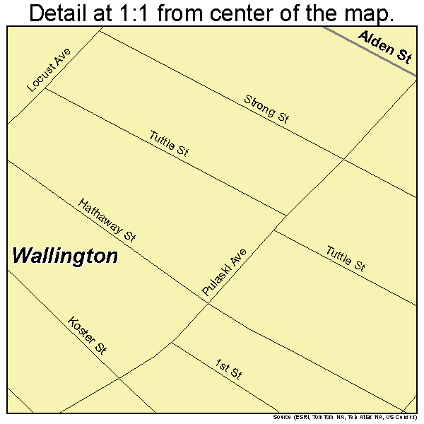 Wallington, New Jersey road map detail