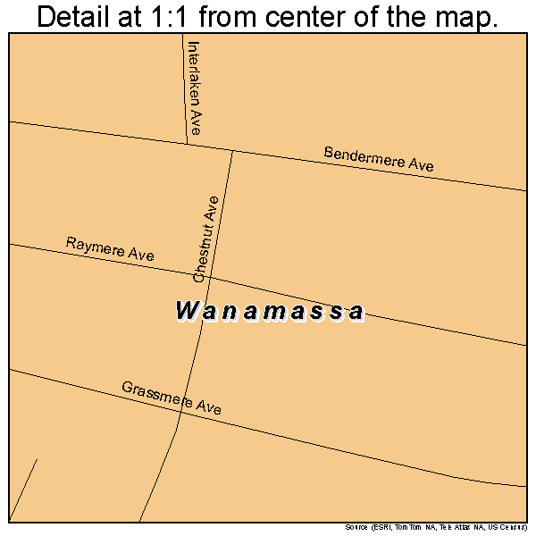 Wanamassa, New Jersey road map detail